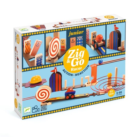 Dominópálya - Zig & Go Junior - Racer - 51 db