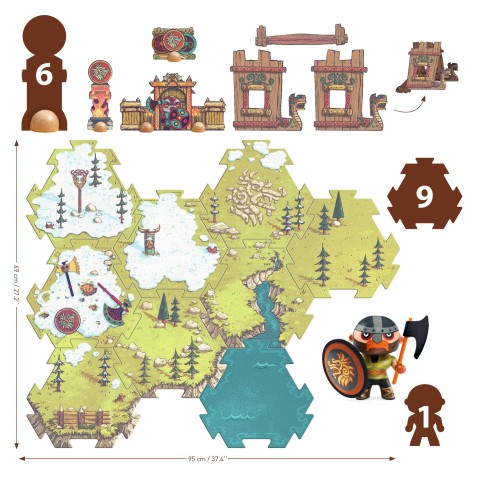 Arty Toys - Nagy puzzle - Kalóz Alric a vikingek földjéről - 15 db