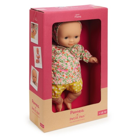 Baby Pomea - panenka Flora se stylovým oblečkem Petit Pan