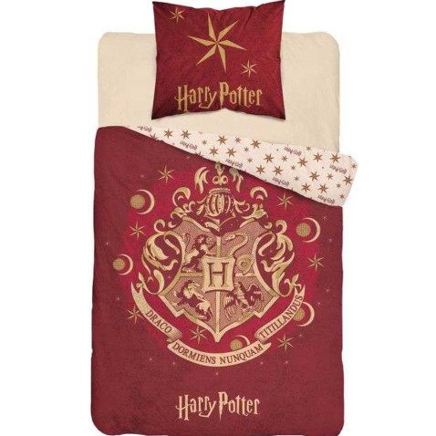 Harry Potter Burgund ágyneműhuzat világító hatással 140/200, 70/80,