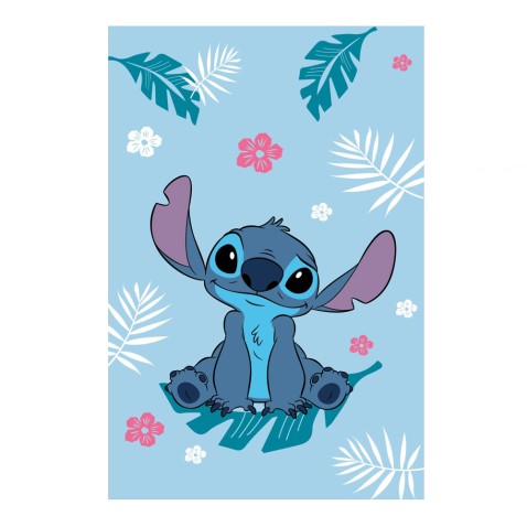 Mikroflanel takaró Stitch kék