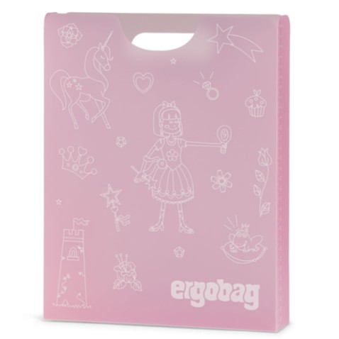 A4 Ergobag Ergobag Princess Pink füzetbox, átlátszó
