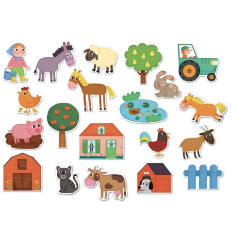 Fa mágnesek gyerekeknek – tanya témában