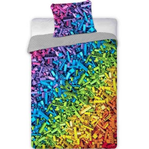 Rainbow kocka ágynemű 140x200