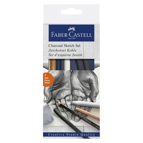 Faber-Castell GOLDFABER Charcoal Sketch művészeti készlet – 7 db