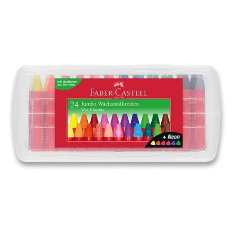 Faber-Castell háromszögletű Jumbo zsírkréták – 24 szín