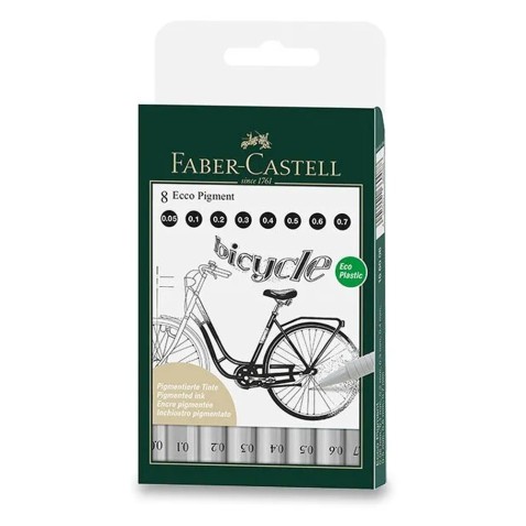 Faber-Castell Ecco Pigment markerek – 8 db, fekete