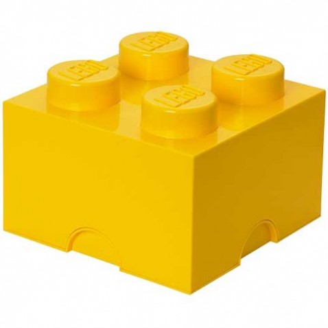 LEGO tároló doboz 4 sárga