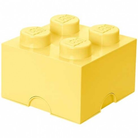 LEGO tároló doboz 4 világos sárga