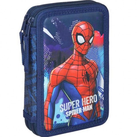 Pók ember kétemeletes üres tolltartó