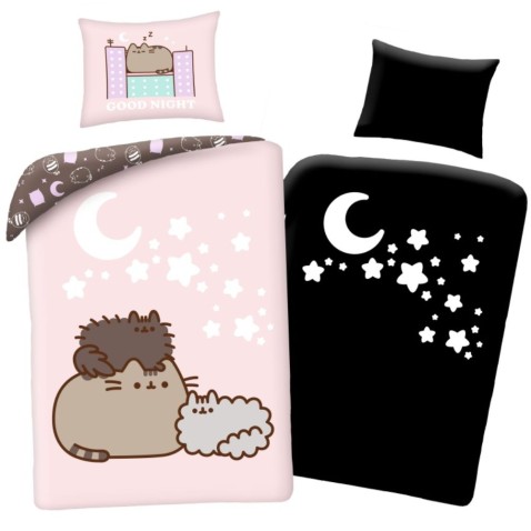 Gyerek ágyneműhuzat Pusheen világító hatással