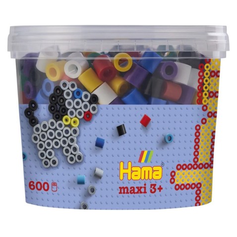 Hama Maxi gyöngyök tubusban, alapszínmix - 600 db
