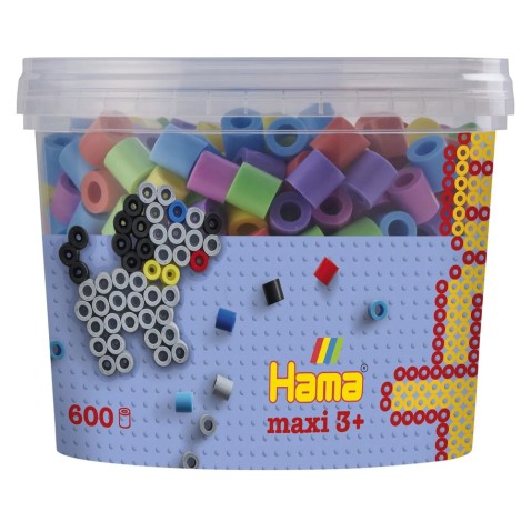 Hama Maxi gyöngyök tubusban, pasztell színmix - 600 db