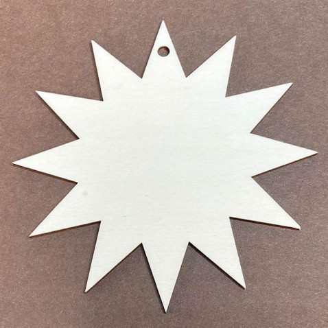 Rétegelt lemez csillag 10 x 10 cm
