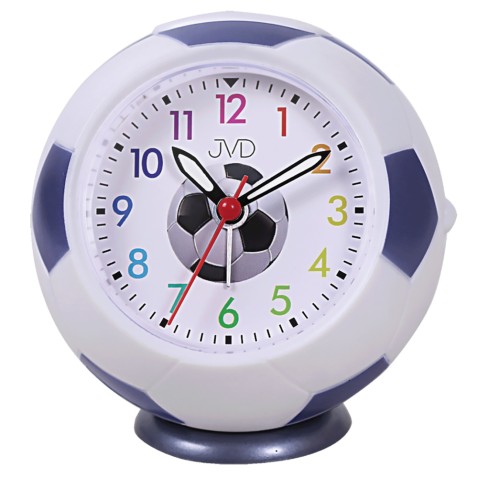 JVD gyerek ébresztőóra fiúknak focilabda kék-fehér