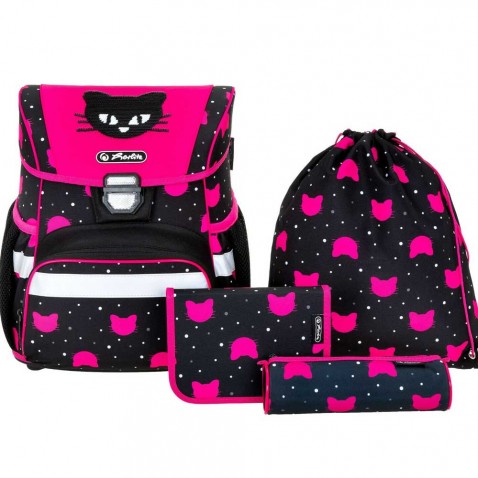 Iskolatáska Herlitz Loop Macska 4db. szett