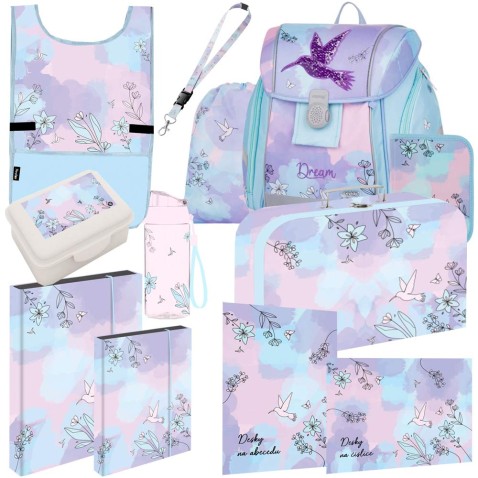 Oxybag PREMIUM LIGHT iskolatáska szett (12db.) - Kolibris