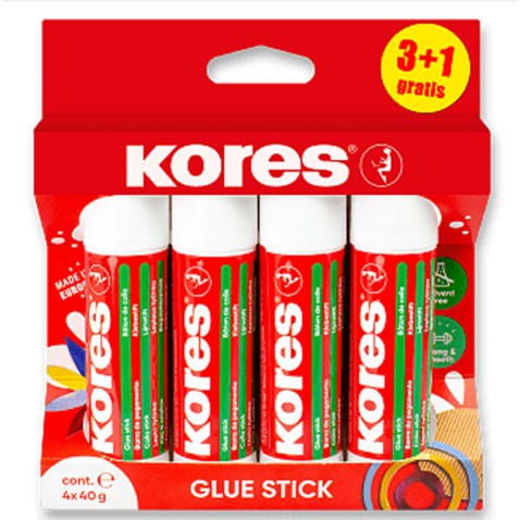 Ragasztóstift Kores 40 g 3+1 ingyen