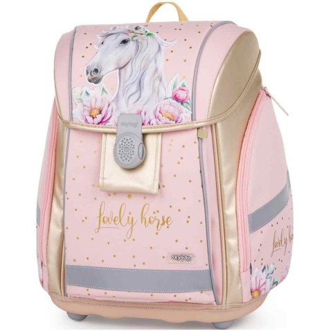 Oxybag PREMIUM LIGHT iskolatáska elsősöknek Ló romantic 3 darabos szett