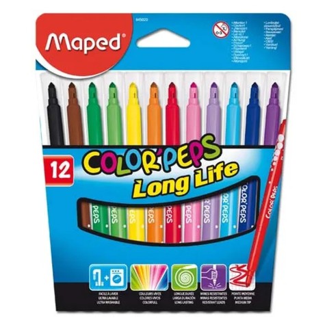Maped Color'Peps gyermek filctollak – 12 szín