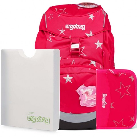 Iskolatáska szett Ergobag prime Rózsaszín hátizsák + tolltartó + füzetbox
