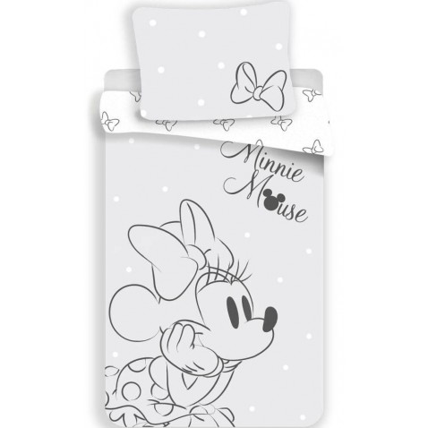 Gyermek ágyneműhuzat Minnie Bows grey