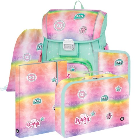 Oxybag PREMIUM iskolatáska szett (5db.) - Szivárványos