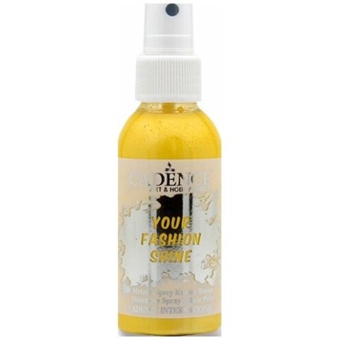 Cadence Your Fashion Shine textilfestékek  aranysárga 100ml spray