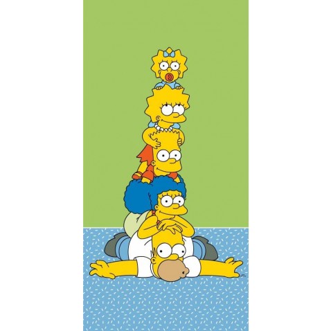 Bart Simpson family tower strand törölköző