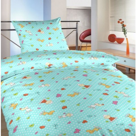 Kis bárány türkiz ágyneműhuzat