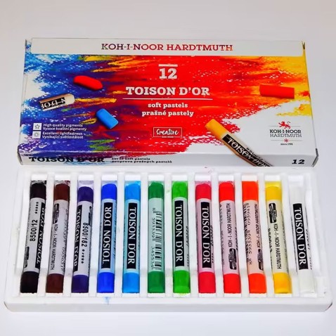 KOH-I-NOOR porpasztell kréta készlet, ART 12 db