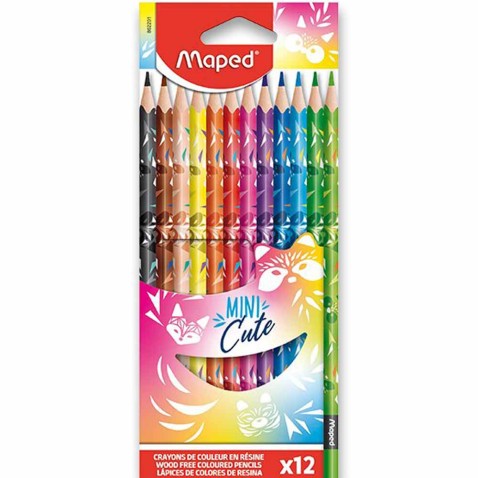 Maped Color'Peps Mini Cute színes ceruza  vékony,  háromszögletű 12 darabos