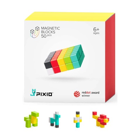 PIXIO mágneses építőkészlet – 50 db