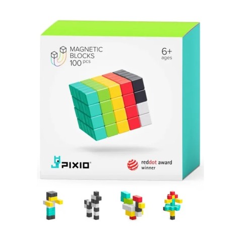 PIXIO mágneses építőkészlet – 100 db