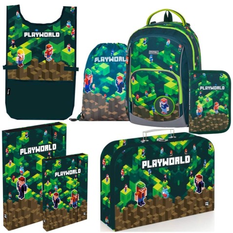 OXY GO Playworld 25, iskolatáska elsősöknek 3 darabos készlet