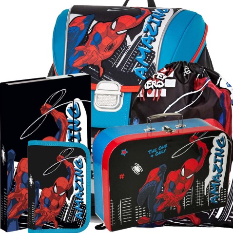 Oxybag PREMIUM LIGHT Spiderman iskolatáska 5db. szett