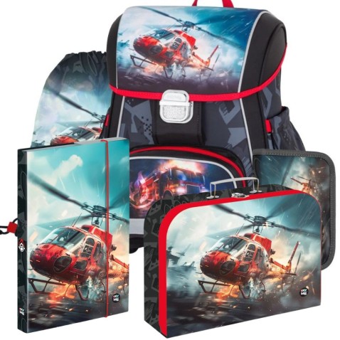 Oxybag Premium Tűzoltók iskolatáska – 5 darabos szett