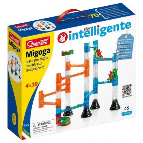 Migoga Marble Run - átlátszó golyópálya - 45 db