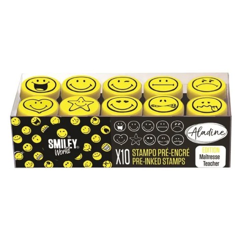 Stampo EASY önfestékező nyomdák, 10 db – Smiley-k