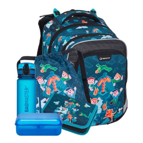 Iskolatáska szett Bagmaster LUMI 24 E 5db-os