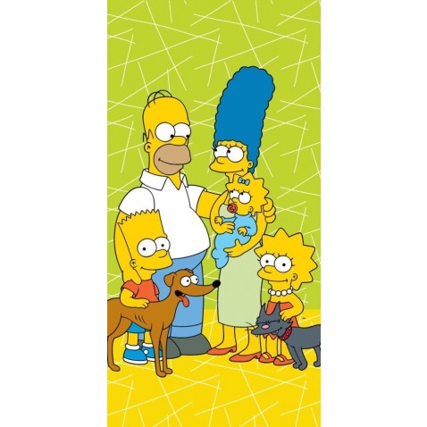 Strand törölköző Simpsons family green