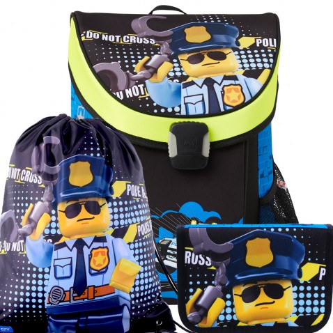 Iskolatáska Lego CITY Police Cop Easy SZETT