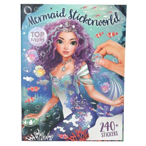 Top Model Mermaid kreatív jegyzetfüzet, 240 matrica