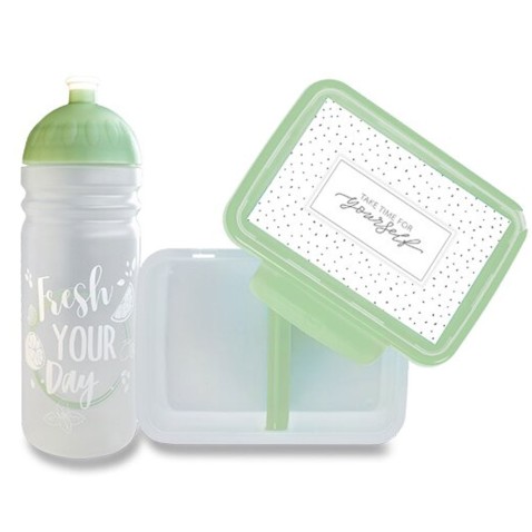 Egészéges kulacs és uzonna doboz Fresh olajbogyó