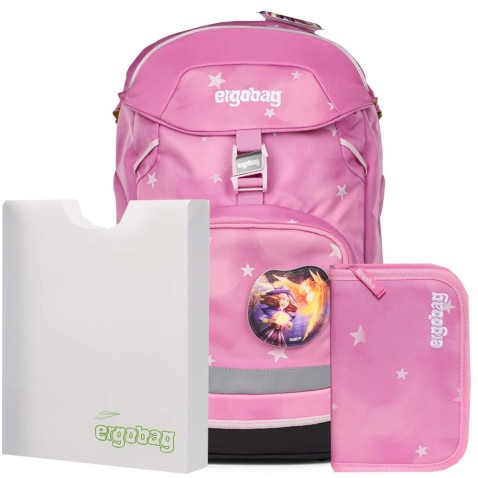 Ergobag Prime Magic Pink iskolatáska szett hátizsák+tolltartó+füzetbox