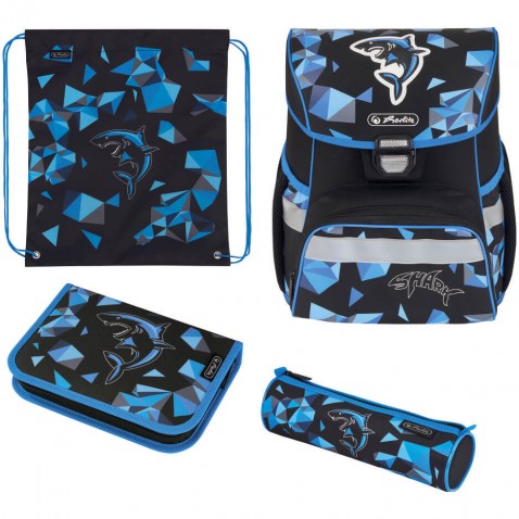 Iskolatáska Herlitz Loop Cápa 4db. szett