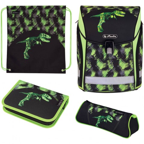 Herlitz Midi Dino csontváz iskolatáska SZETT