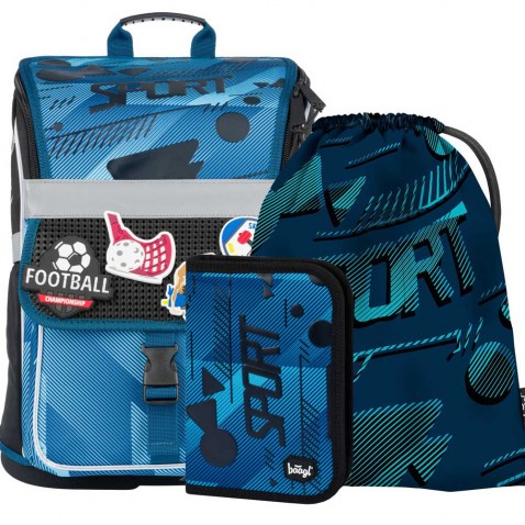 BAAGL iskolai szett Zippy Sport - Kreativ iskolatáska + tolltartó + tornazsák