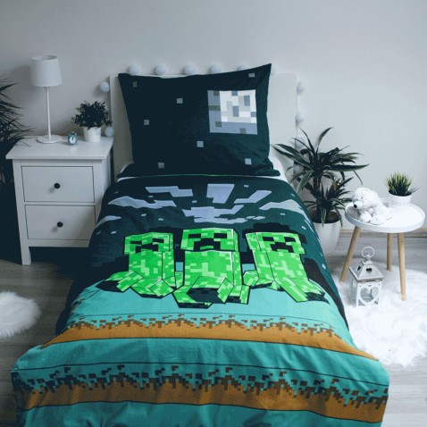 Ágyneműhuzat szett Minecraft Sssleep Tight