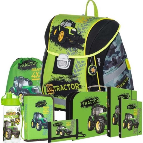 PREMIUM Light Traktor iskolatáska 8db. készlet